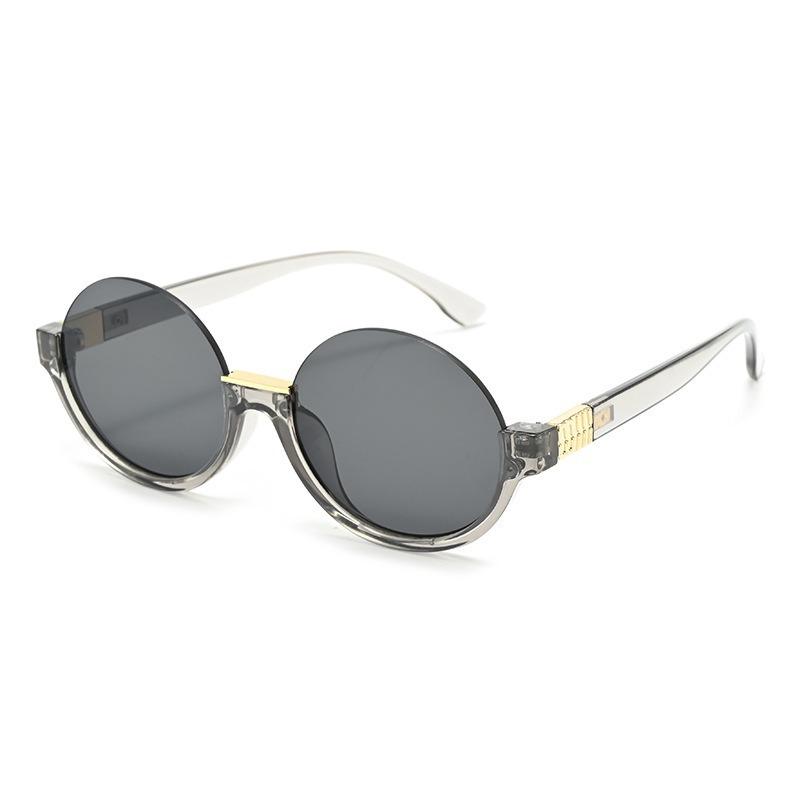 

New Leopard Color Half Frame for Ladiess Luxury Vacation Stylish Circular Sun Glasses Professional Vision Correction
