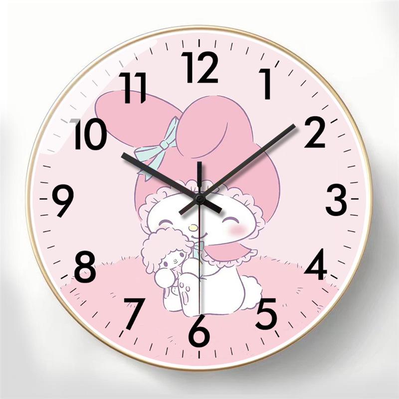My Melody Silent Wall Clock for Children s Room - Cream Style Quartz Clock 8 inches