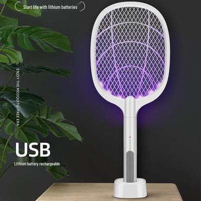 Zanzariera e Scacciamosche Elettrico Ricaricabile 2-in-1 con Batteria al Litio e Ricarica Automatica
