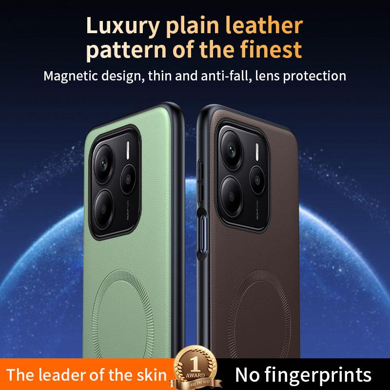 Business Hard Magnetic Case for Redmi K80 K70 Pro Turbo4 Pro Rugged Armor Shockproof for Magsafe Wireless Charging Back Cover