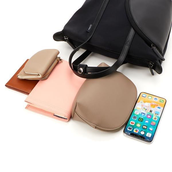 Tote Bag Nylon Tote S Size Black [Isaac] Cotton-Like Women's (10)