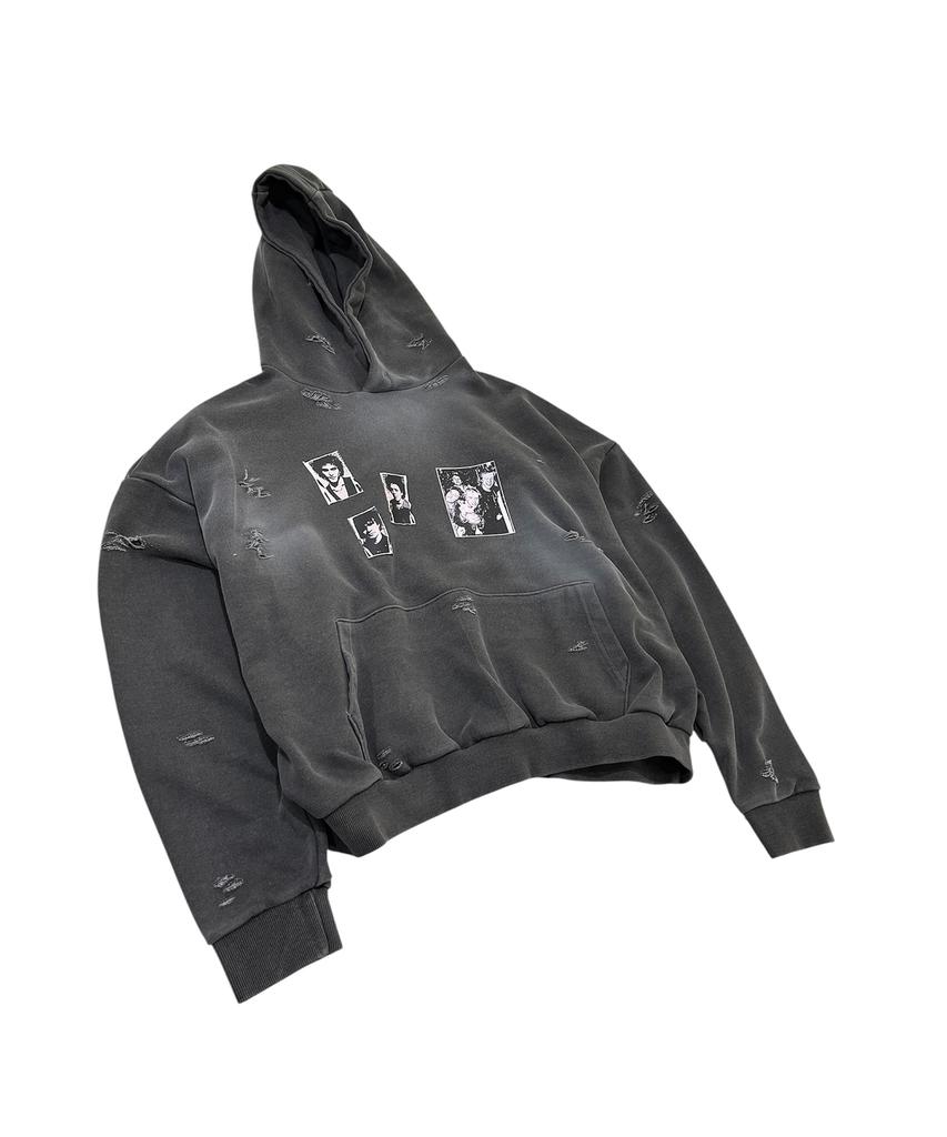 SK8ER ROCK Lost Archive Grunge Hoodie (Black)