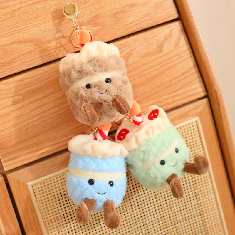 Birthday Cake Plush Doll Bag - Cute Toy Pendant & Gift for Girls
