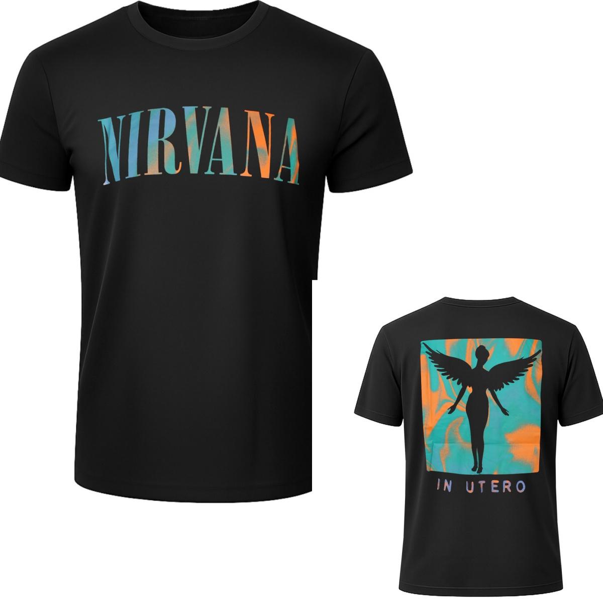 

Hot Summer Nirvana Graphic Cotton Tshirt Unisex Summer Short Sleeve Fashion Brand Tee Luxury Casual Vintage Tees M