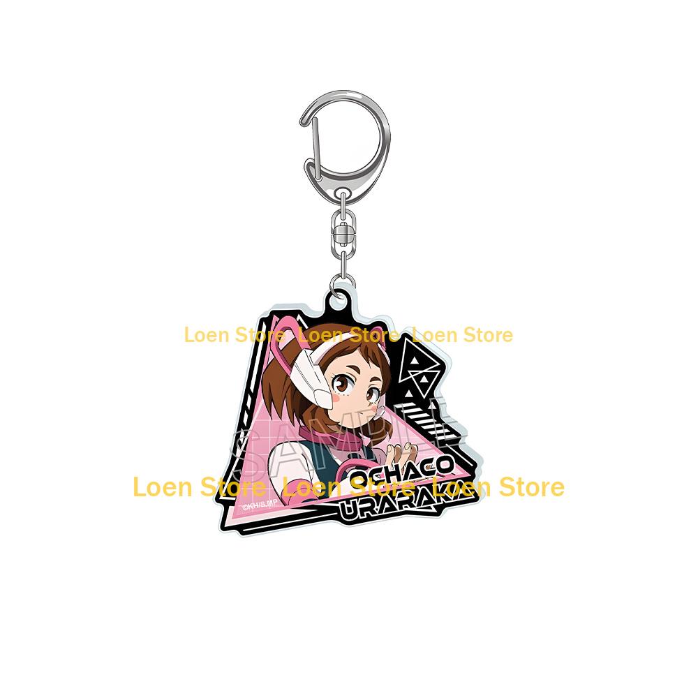 My Hero Academia Shoto Todoroki Katsuki Bakugo Izuku Midoriya Ochaco Uraraka Kawaii Chibi anime big Acrylic keychain Bag pendant 6CM Acrylic keychain
