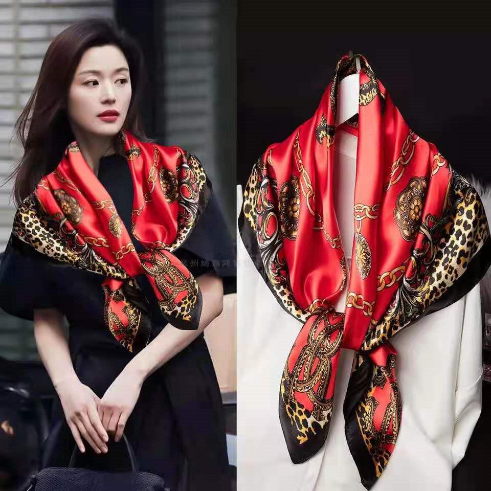 Hangzhou Silk 90 Square Scarves Silk Scarves Women Travel With Shirts Spring And Autumn Versatile Small Shawls