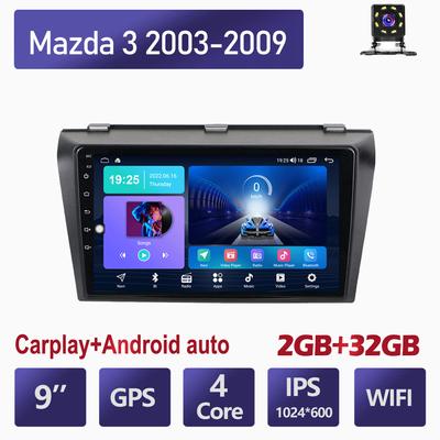 Radio de coche Android Carplay para Mazda 3 2003-2009 Reproductor de vídeo multimedia Navegación GPS WIFI 2+32 GB