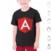Angular Logo T Shirt Cotton Men Women DIY Print Angular Javascript Angularjs Js Programming Logo Angular Js Development Web