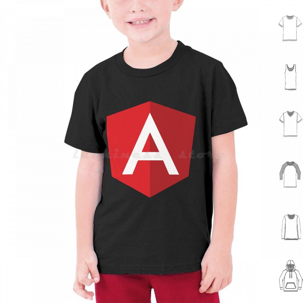 Angular Logo T Shirt Cotton Men Women DIY Print Angular Javascript Angularjs Js Programming Logo Angular Js Development Web