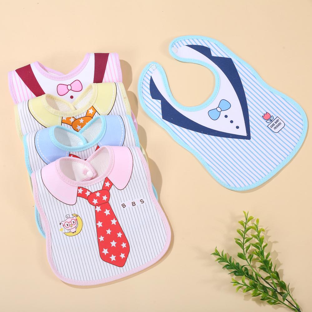 Baby Drool Bibs Cotton Gauze Soft Snap Button Saliva Towel Apron For Infant Adjustable Feeding Bibs Burp Cloths Kids Accessories