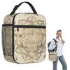 Flower Of Life In Lotus - Pastel Golds And Canv Insulated Lunch Bag for Women Kids Portable Food Boxes Thermal Lunch Box Tote