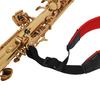 Saxophone Nylon Neck Strap with Thick Soft Padded Adjustable Buckle Black Hook for Baritone Alto Tenor Soprano Sax