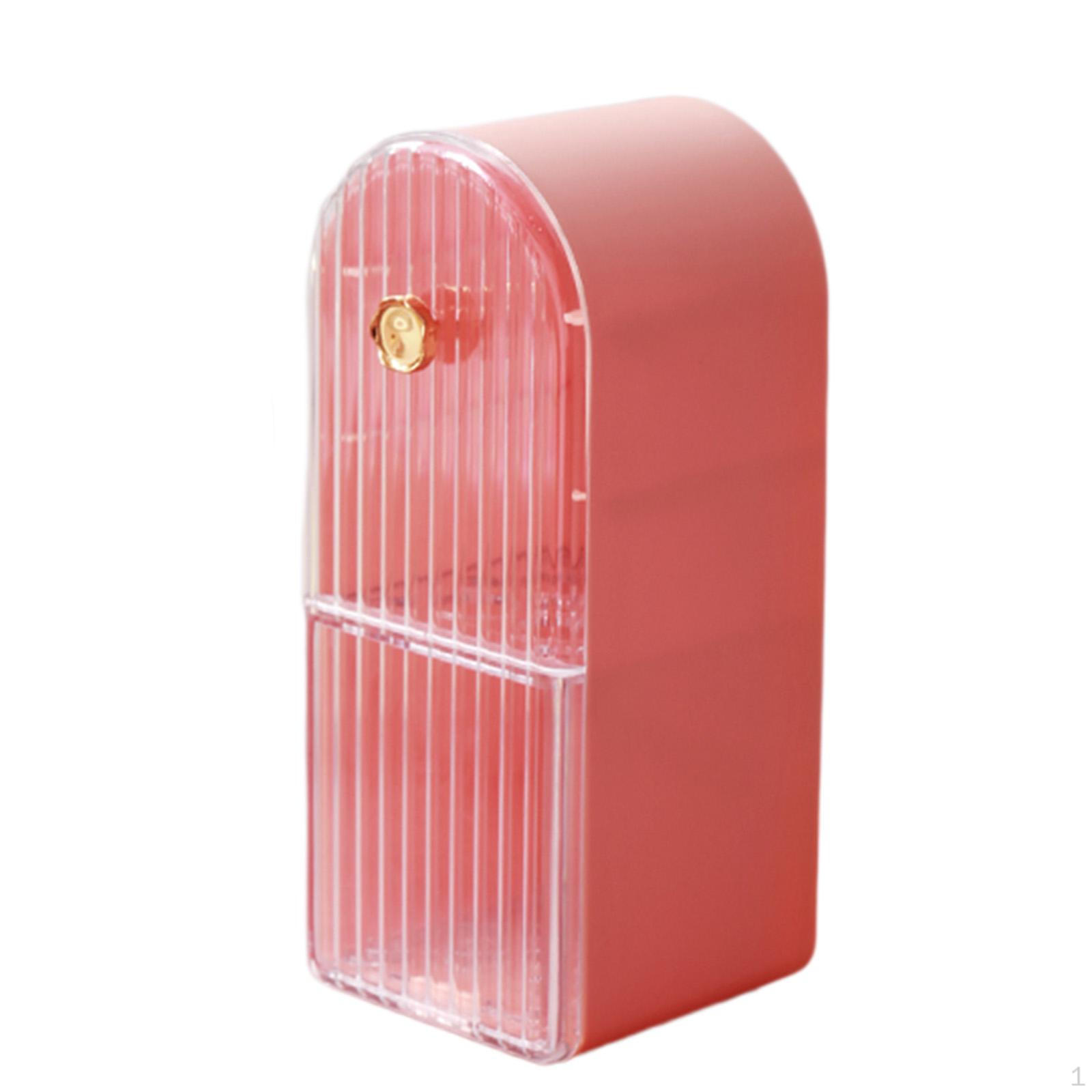 

Makeup Brush Holder with Dustproof Lid / Large Capacity Transparent Organizer for Desk, Bedroom, рожевий