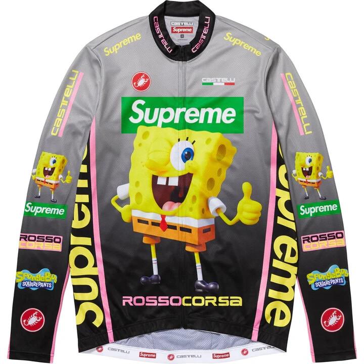 Supreme SpongeBob SquarePants Castelli L/S Cycling Jersey Black L