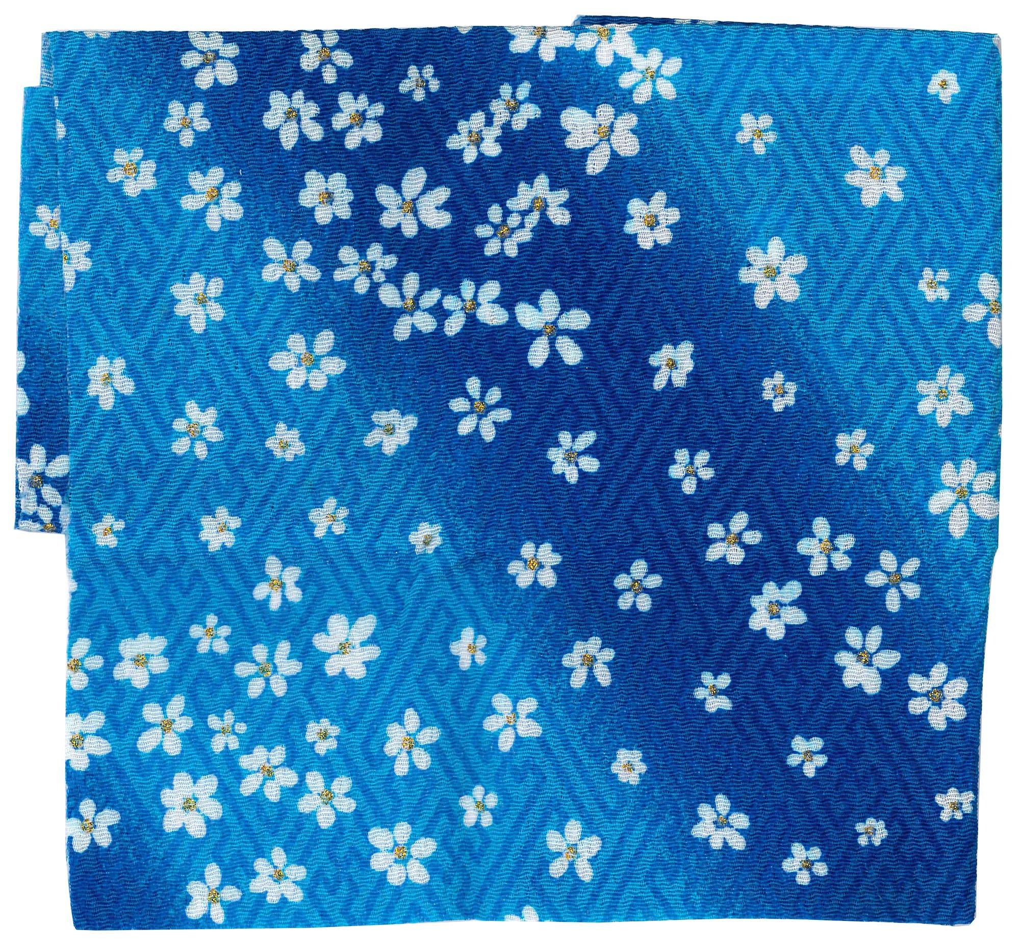 

INAZUMA Kyoto Chirimen Patterned Fabric with Approximately 23cm x Sakura Saaya 1 Craft Supplies Gold, 33cm, Pattern, Sheet, MU1-DG,