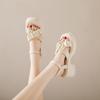 Fashion Women's Round Open-Sole Sandals, Sexy Outerwear, Fashionable, Solid, 2024 New Summer Collection