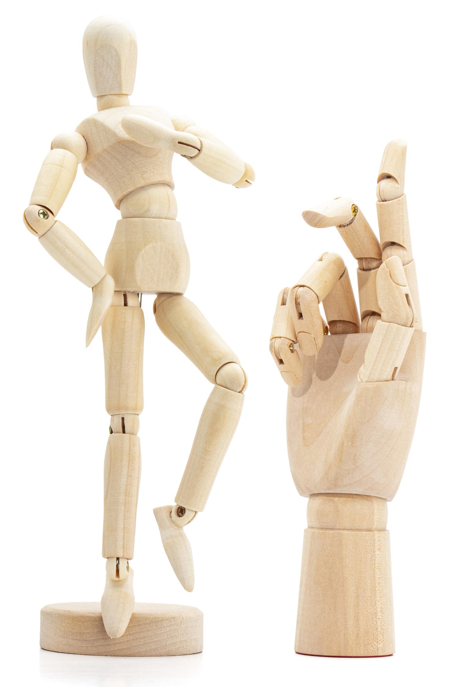 

October 1st Drawing Doll Model Wooden Doll Hand Right Hand Mannequin Jointed Articulation Art Interior Accessory Stand (2-piece set) Drawing Practice