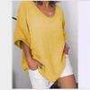 Summer Casual Cotton Linen T-Shirt: Solid Color, Loose Fit, Short Sleeve