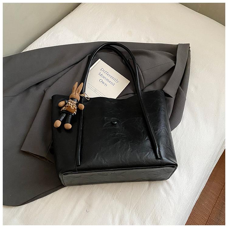 Niche Fashion Bag Women's New Trend Portable Bucket Bag Retro Simple Shoulder Bag Women