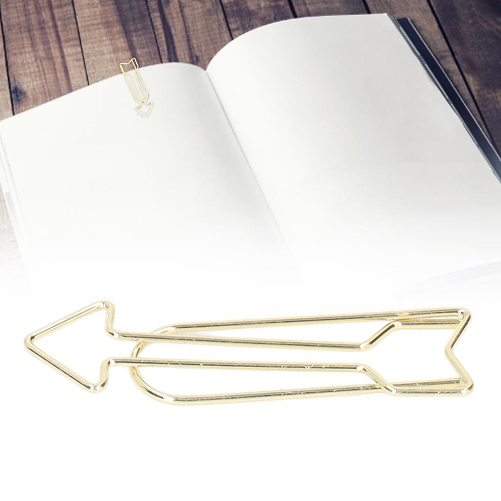 100Pcs Funny Planner Clips Innovative Cute Design Anti Rust Electroplating Process Gold Paper Clips 