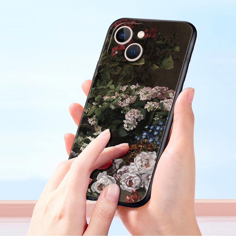 Claude Monet Impressionism Painter For iPhone 11 12 13 15 16 14 Pro Max Phone Case X XR XS 7 8 Plus SE Luxury Cover Funda