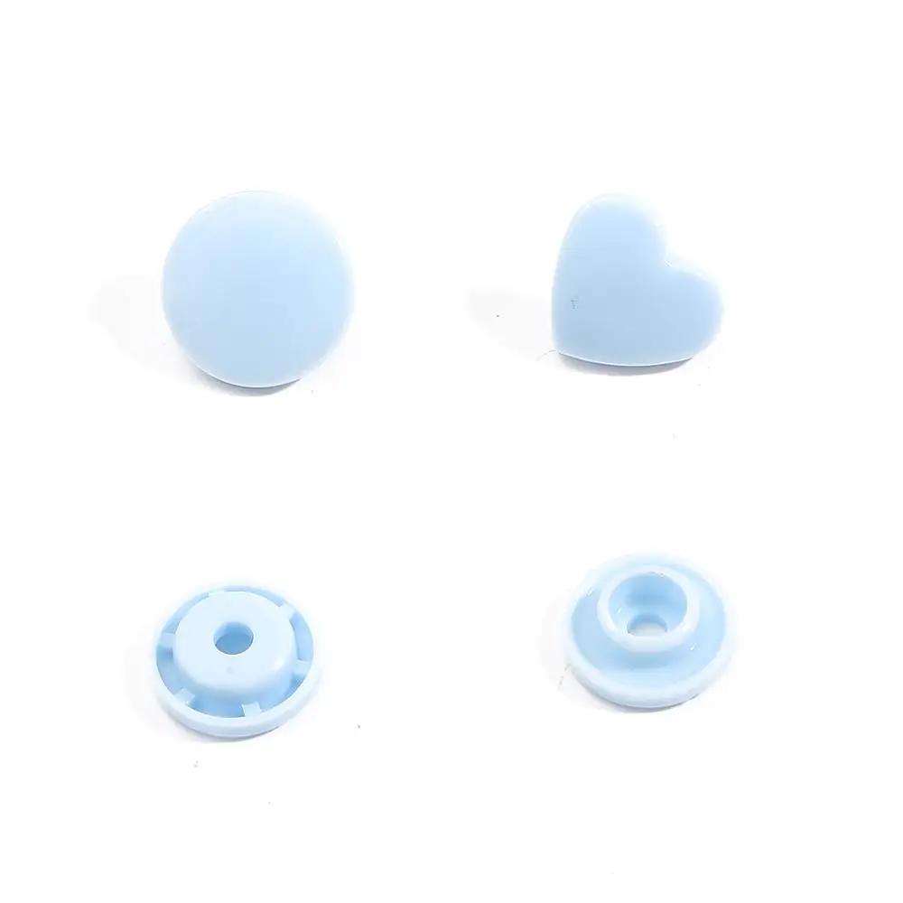 25Set T5 Plastic Heart Shape Snap Buttons12Mm Fasteners Quilt Cover Sheet Button For Scrapbooking Crafts Clothes Clip Accessorie