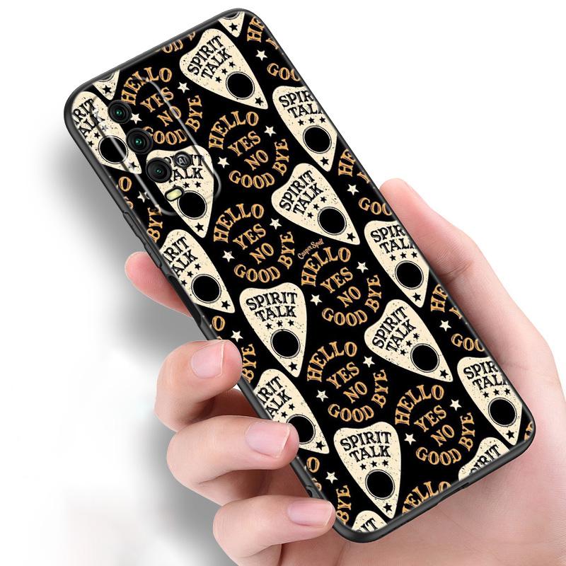 Witches moon Tarot Witch Ouija Silicone Phone Case For Xiaomi Redmi Note 11 10 9 8 Pro 11T 10T 10S 9S 8T 9 9A 9C 9T Black Cover