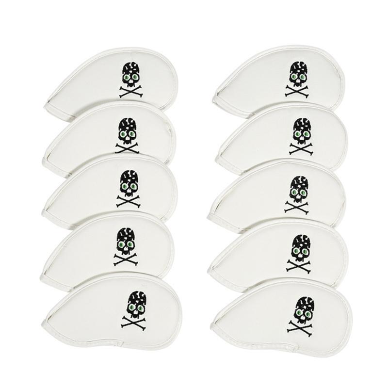 10Pcs Golf Head Cover Color Leather Iron Cover Golf Club Cover with Big Number