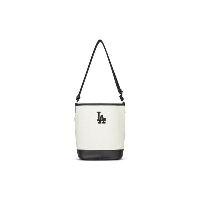MLB Cotton With Polyester Bucket Bag, Shoulder Bag, Crossbody Bag, Handbag Regular Unisex Linen Cream Casual 3ABMS024N-07CRM