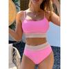 Sport Vita Alta Donne Bikini Nuovo Sexy Scollo Push Up Costume da Bagno Mujer Costume da Bagno Adolescente Giovane Ragazza Canottiera Biquini Costume da Bagno