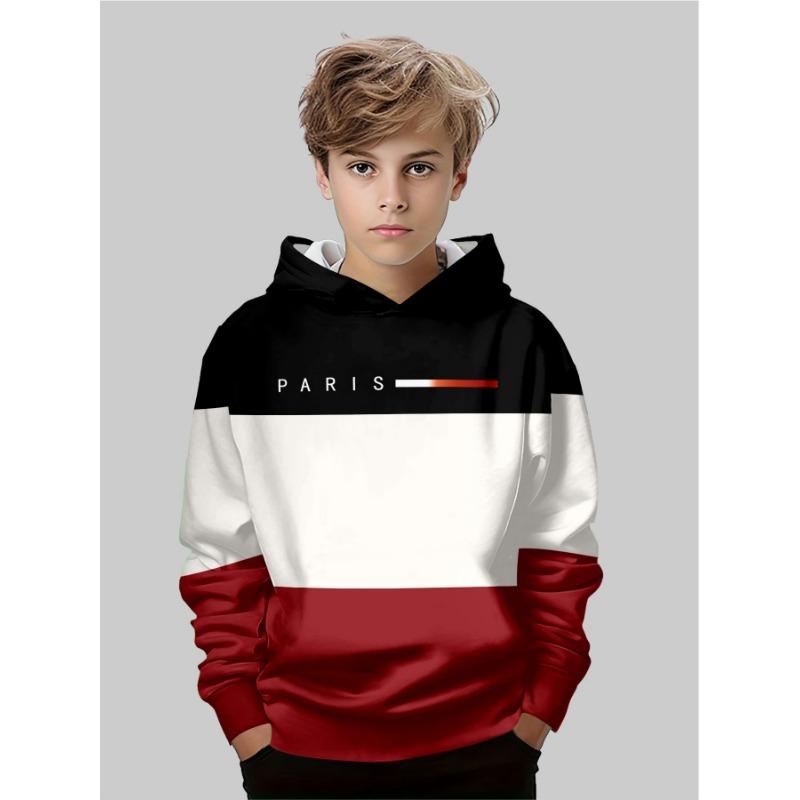 Autumn 3D Printed Hoodies Fashionable Casual Sports Long Sleeved Children's Boy Hooded Sweatshirts