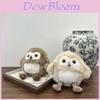 Adorable Juguete de Búho de Peluche Suave y Acogedor Animal Relleno Perfecto Para Decoración del Hogar Beige