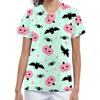 Uniforme Quirúrgico de Mujer para Halloween Estampados de Calabaza Estampado Feliz Escote en V Top de Enfermería Oferta Regalo para Personal Médico Uniforme Clínico