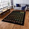 1pc Guitar Stave Music Chord Pattern Area Rugs,Polyester Fiber Carpet,Large Anti-slip Modern Abstract Carpet for Living Rooms, Bedrooms,Musi