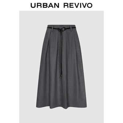 UR2025 Damen Retro High-Waist A-Linien-Rock