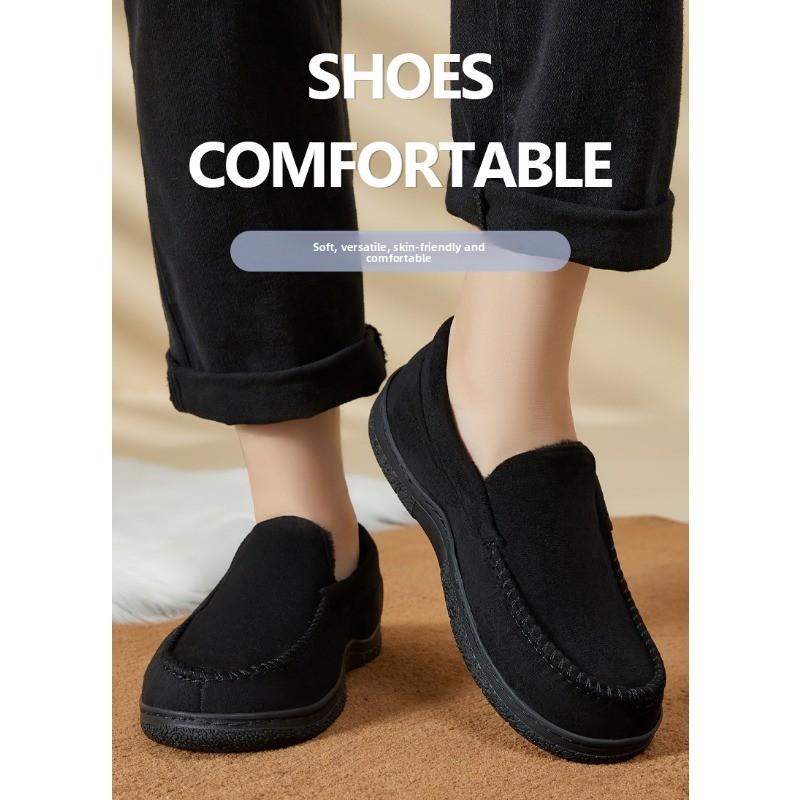 Men's Cotton Slippers Winter New Warm Plush Fashionable Flat Cotton Boots Are Comfortable To Wearsuitable for Daily Use