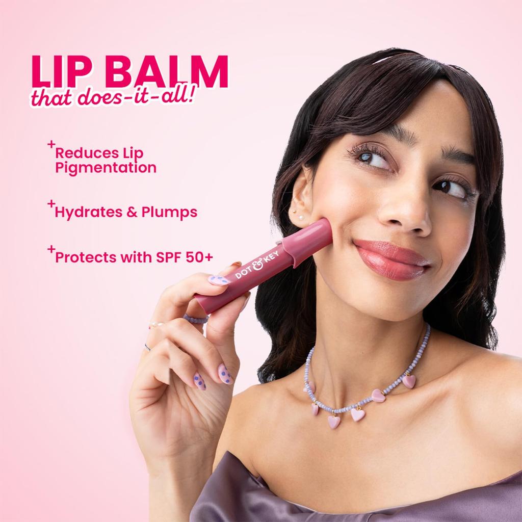 Dot & Key Meltie Balzám na rty SPF 50+ Berry Crumble 4g | Hydratační, Rozjasňující a Redukující pigmentaci Péče o rty