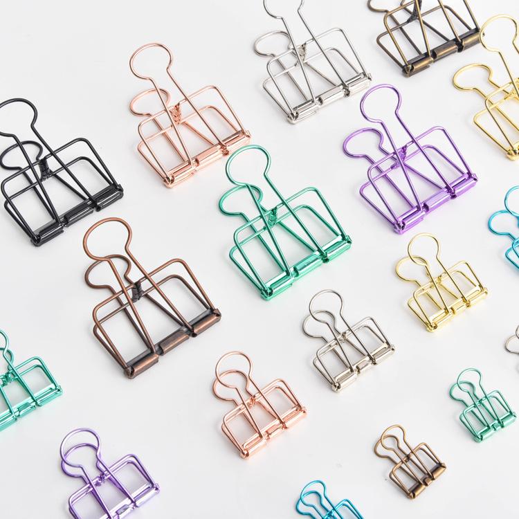 5PCS Metal Office Clip Paper Binder Clip Decorative Paper Stationery Cute Diary Clip HXZ05
