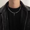 Xingmang Hei Yao Ice Crack Bead Titanium Steel Splicing Necklace Male Tide Personality Light Luxury Hip Hop Tide Clavicle Chain