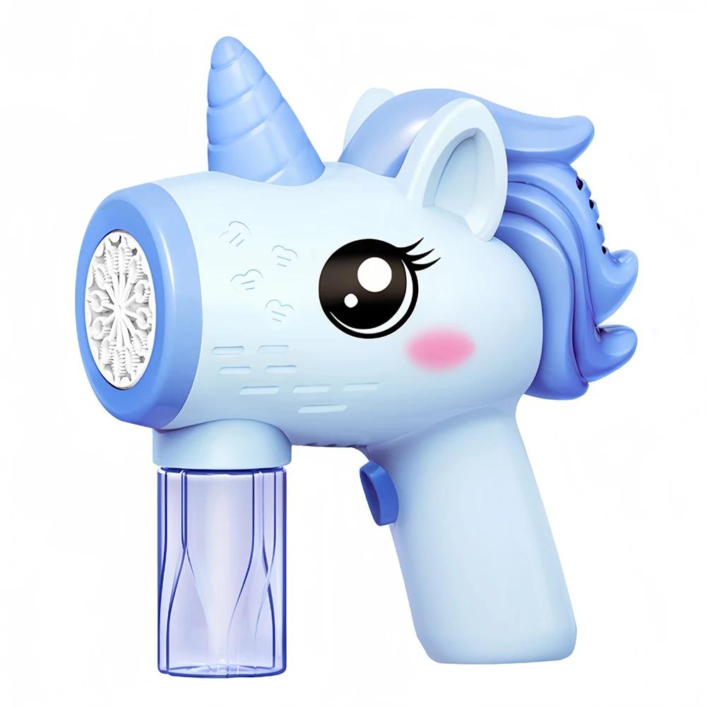 Unicorn Electric Bubble Gun  Automatic Bubble Maker with Light Bubble Blower Birthday Gifts for 3 4 5 6 Years Old Boys Girls