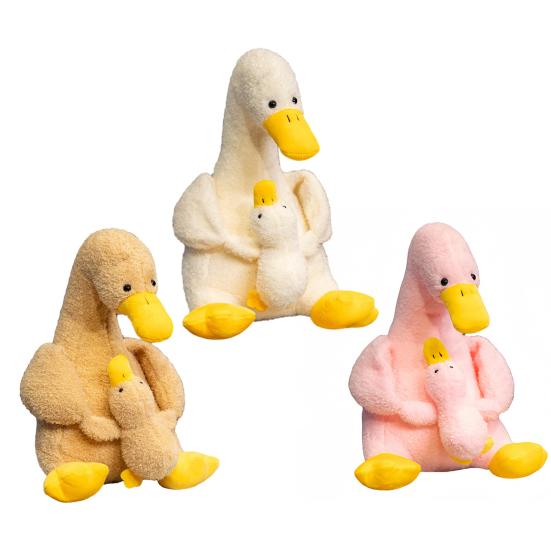 Duck Doll Plush Toy Mother And Son Stuffed Animal Pillow Duck Themed Parent-child Toy Funny Room Decor