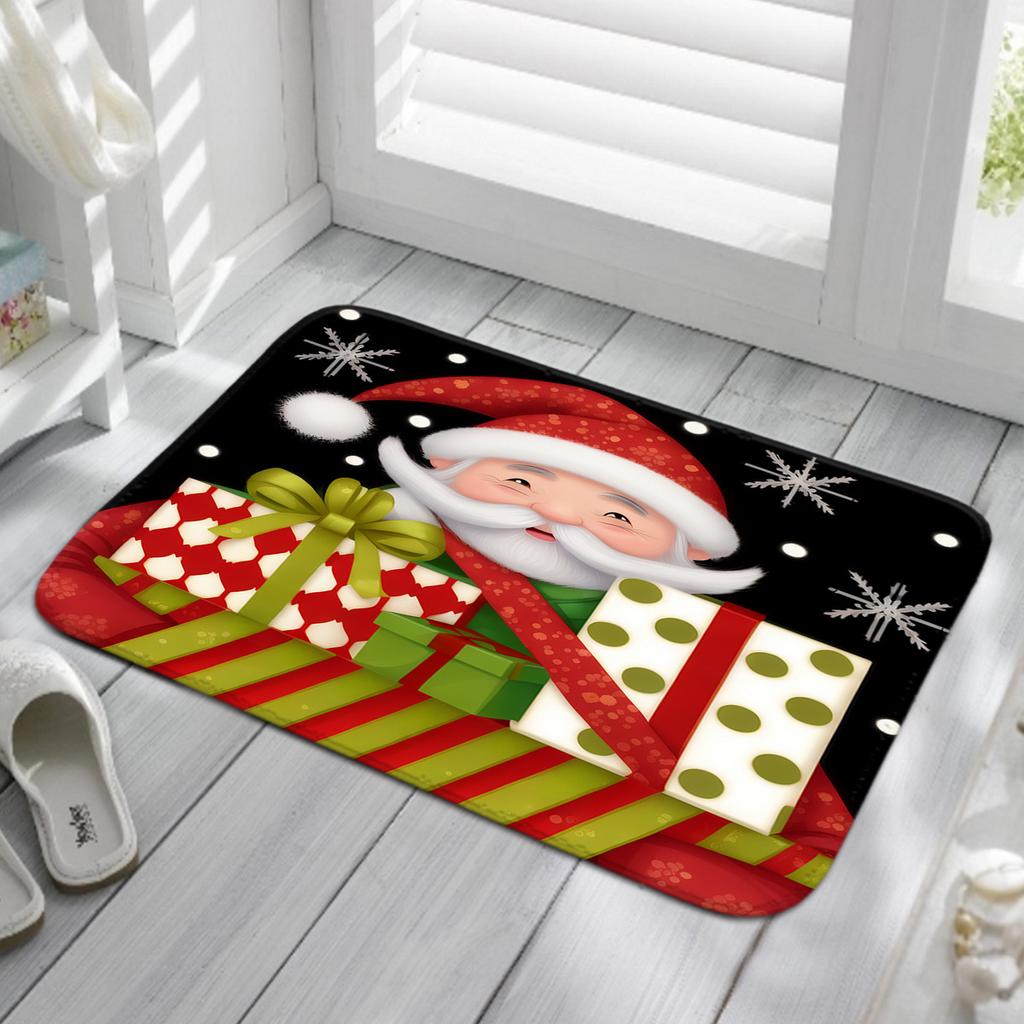 Christmas Series Door Mat Bathroom Floor Mat Kitchen Living Room Carpet