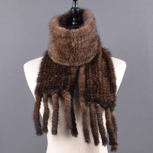 Fashion Fur Scarf for Winter Real Mink fur women Scarves Ladies Tassel Real Fur Shawls Winter Natural Rex Mink Fur Bib