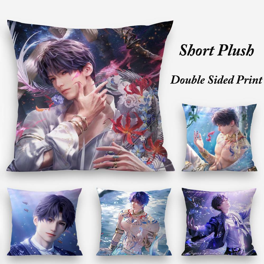 RRafayel Love DDeepspace Pillow Case Plush Fabric Soft Double Sided Print Sofa Cushion Cover Throw Pillow Covers