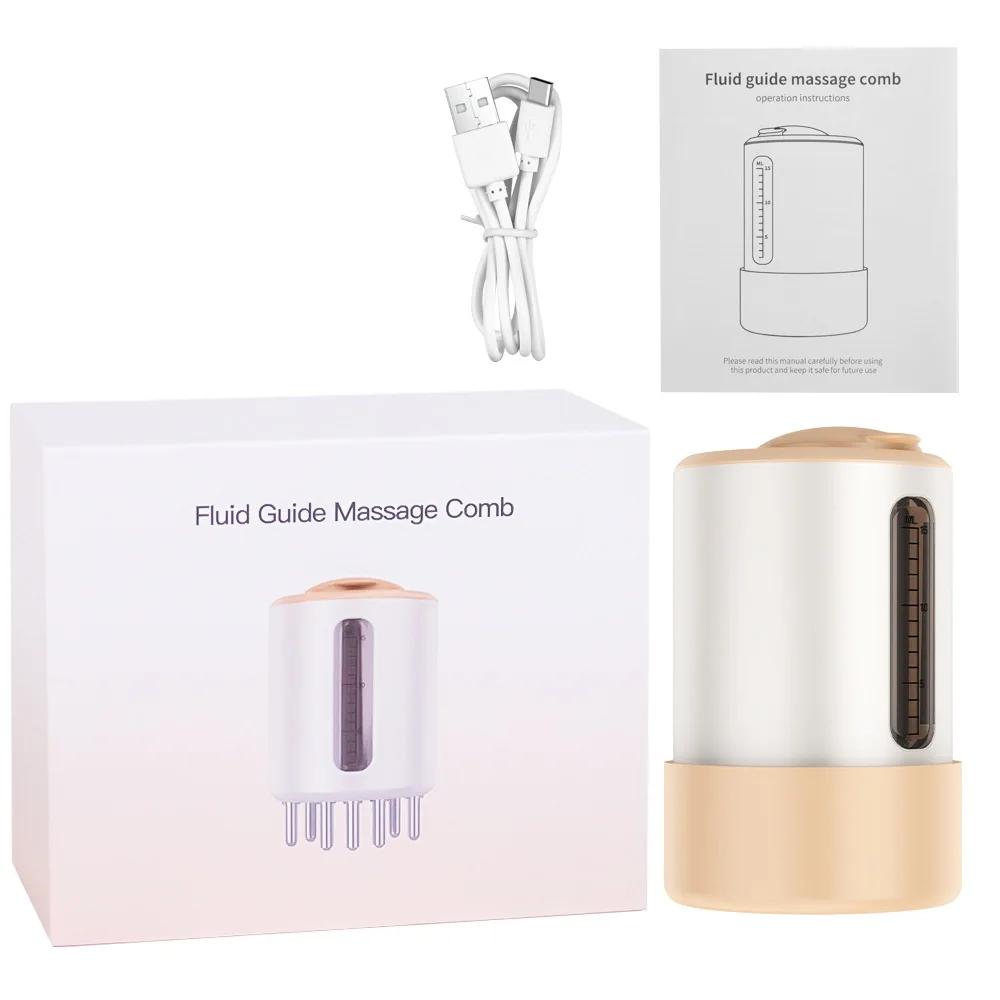 

Электрическая массажная расческа для кожи головы с эфирным маслом, уход красным светом, вибрационный массаж, резервуар для жидкости большой емкости, средство для ухода против выпадения волос белый