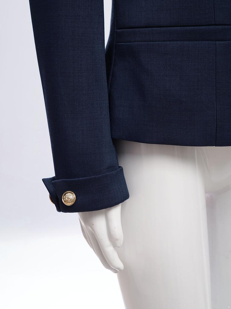 Kız Okul Üniforması Yaka Uzun Kollu Düğmeli Takım Elbise Ceket Cepli Tasarım Blazer Üst