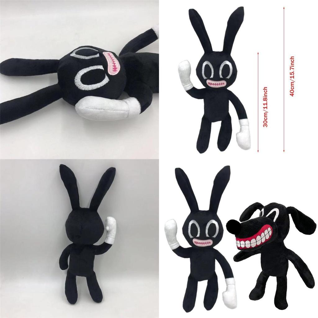 Adorable And Spooky Siren Head Horror Black Bunny Plush Stuffed Doll For Kids