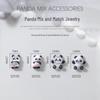 Panda Bamboo 3D Nail Art Rhinestones - Cute Chinese Style Resin Accent, 20 Pieces