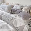 Modern Geometric Pattern Duvet Cover Set 100% Cotton Skin Friendly Comforter Cover with 2 Pillowcases Luxury Soft Bedding Set