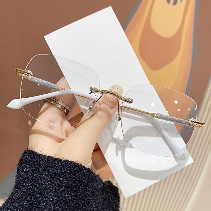 Fashion Sunglasses Oversized Square Frameless Photochromic Uv Protection Men Women Retro Chic Glasses Fashion Accessories